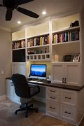 Image result for Built in Desk Cabinets Home Office