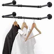 Image result for Wall Mounted Clothes Rod