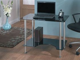 Image result for Compact Glass Computer Desk