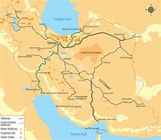 Image result for Iran Railroad Map