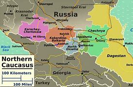 Image result for Chechnya Map including Russia