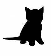 Image result for Sitting Cat Silhouette