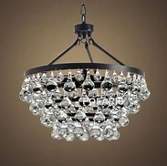 Image result for Metal and Crystal Chandelier