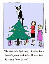 Image result for Funny Cat Christmas Cartoons