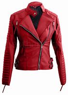 Image result for Red and Black Leather Jacket