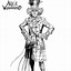 Image result for Mad Hatter Tim Burton Black and White Colro In