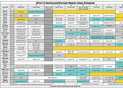 Image result for Master Schedule Template