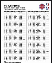 Image result for Detroit Pistons Schedule Printable