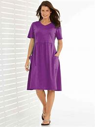 Image result for Haband Womens Embroidered Waffle Knit Lounge Dress With Snap Front, Pink Seashell, Size M