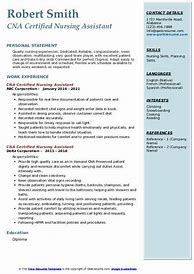Image result for CNA Resume Sample with Experience