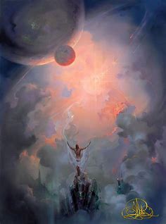 In Contemplation of the Universe, John Pitre, Oil on Canvas : r/ImaginaryStarscapes