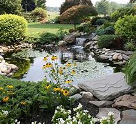 Image result for Small Koi Ponds with Waterfalls