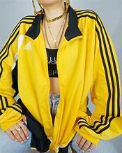 Image result for Gold Adidas Tracksuit with Black Stripes