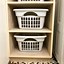 Image result for Laundry Room Shelf Baskets
