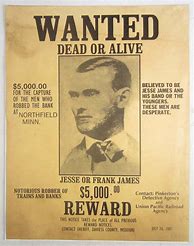 Image result for Jesse James Wanted