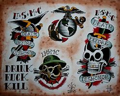 Image result for Vintage Marine Corps Tattoos
