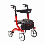 Image result for Drive Nitro Euro-Style Tall Aluminum Four Wheel Rollator,Red,Each,RTL10266-T