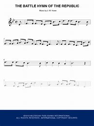 Image result for Battle Hymn of the Republic Trumpet Sheet Music Free