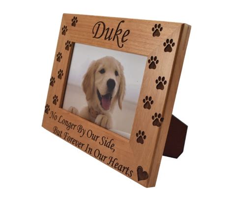 Pet Memorial Personalized Wood Picture Frame   Whitetail Woodcrafters