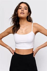 Image result for Teenage Girl in White Crop Top Tank