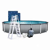 Image result for Leslie's Weekender Premium 24' Round Above Ground Pool Package With Upgraded 15" Filter System