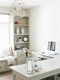 Image result for White L-shaped Office Desk with Drawers