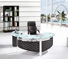 Image result for Modern Glass and Metal Executive Desk