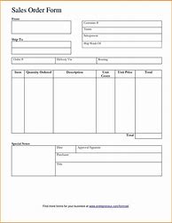 Image result for Simple Order Form Template Word