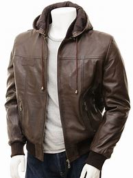 Image result for Leather Jacket Men Hoodie