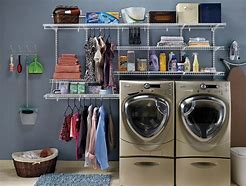 Image result for Laundry Room Hanger Shelves by Modular Closet