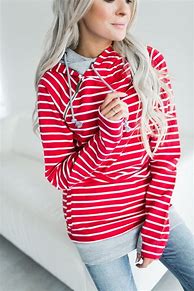 Image result for Red White Striped Hoodie