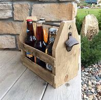 Image result for Wood 6 Pack Beer Holder