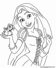Image result for Rapunzel Pascal Coloring