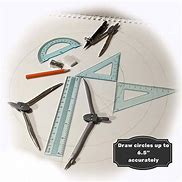 Image result for 15-Piece: Ruler Supplies Math Drawing Set With Protractor And Compass