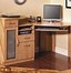 Image result for Small Wood Corner Computer Desk