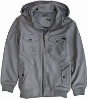 Image result for Mens Hooded Flannel Jacket, Charcoal Grey S