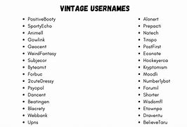 Image result for Aesthetic Vintage Usernames