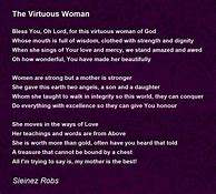 Image result for A Woman of Virtue Poem