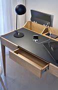 Image result for Solid Wood Contemporary Desk