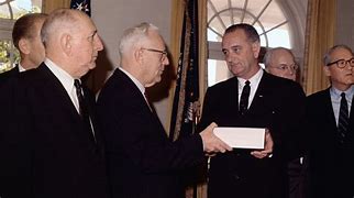 Image result for president johnson received the report from t he warren commission in 1964