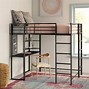 Image result for Full Size Loft Bed with Desk for Adults