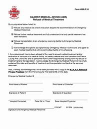 Image result for Refusal of Treatment Form Template