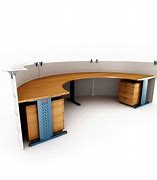 Image result for curved receptionist desk