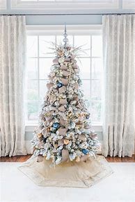 Image result for Flocked Christmas Tree