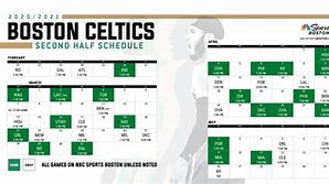 Image result for Celtics Schedule Printable
