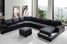 Image result for Black Sectional Sofas