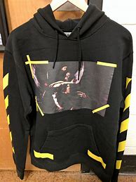 Image result for Black and Yellow Off White Hoodie Carravagio