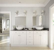 Image result for White Bathroom Cabinets