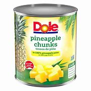 Image result for Dole Canned Pineapple Chunks In 100% Fruit Juice, 8 Oz, 12 Count