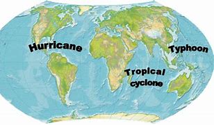 Image result for Hurricane vs Typhoon Location